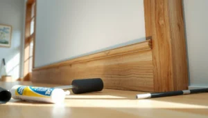 Step-by-step guide on how to install baseboards with laminate floors.