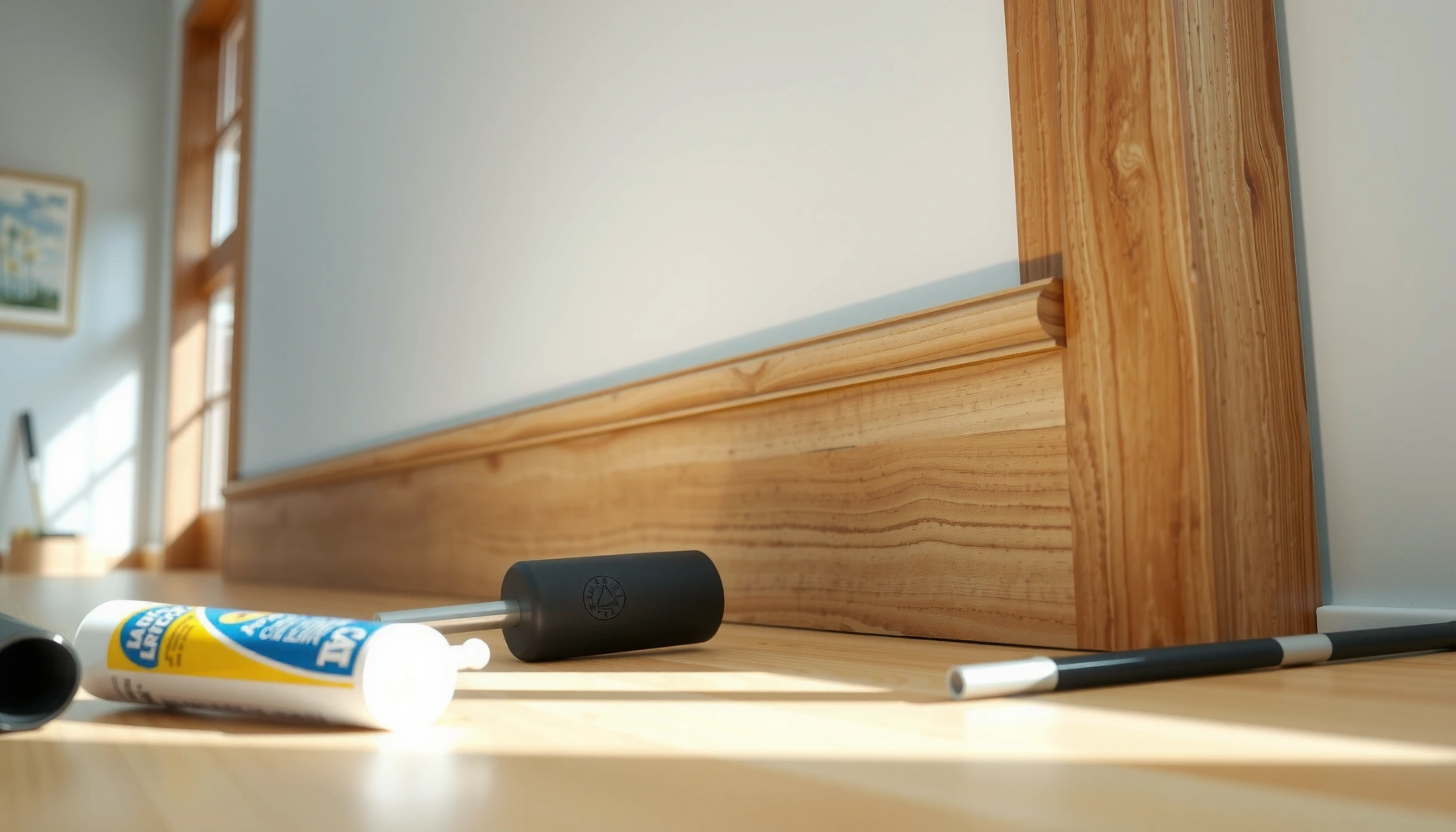 Step-by-step guide on how to install baseboards with laminate floors.
