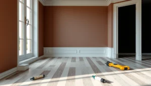 Step-by-step guide on installing baseboards with polyurethane floors.