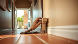 Step-by-step guide for installing baseboards on terracotta floors.