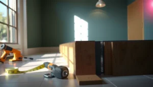 A step-by-step guide on installing baseboards alongside ceramic tile floors.