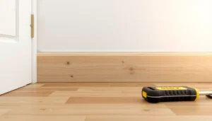 Step-by-step guide on installing baseboards alongside vinyl flooring.