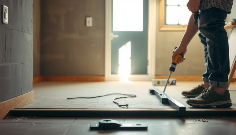 Step-by-step guide for installing thresholds in basement floors.