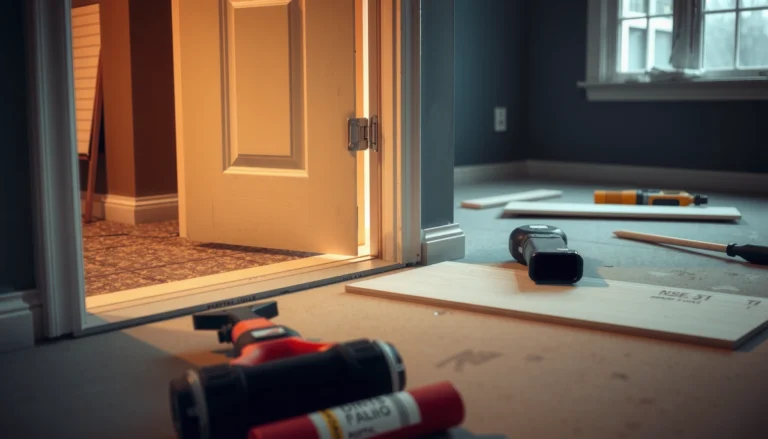 Step-by-step guide on how to install basement floors around doors for a seamless finish.