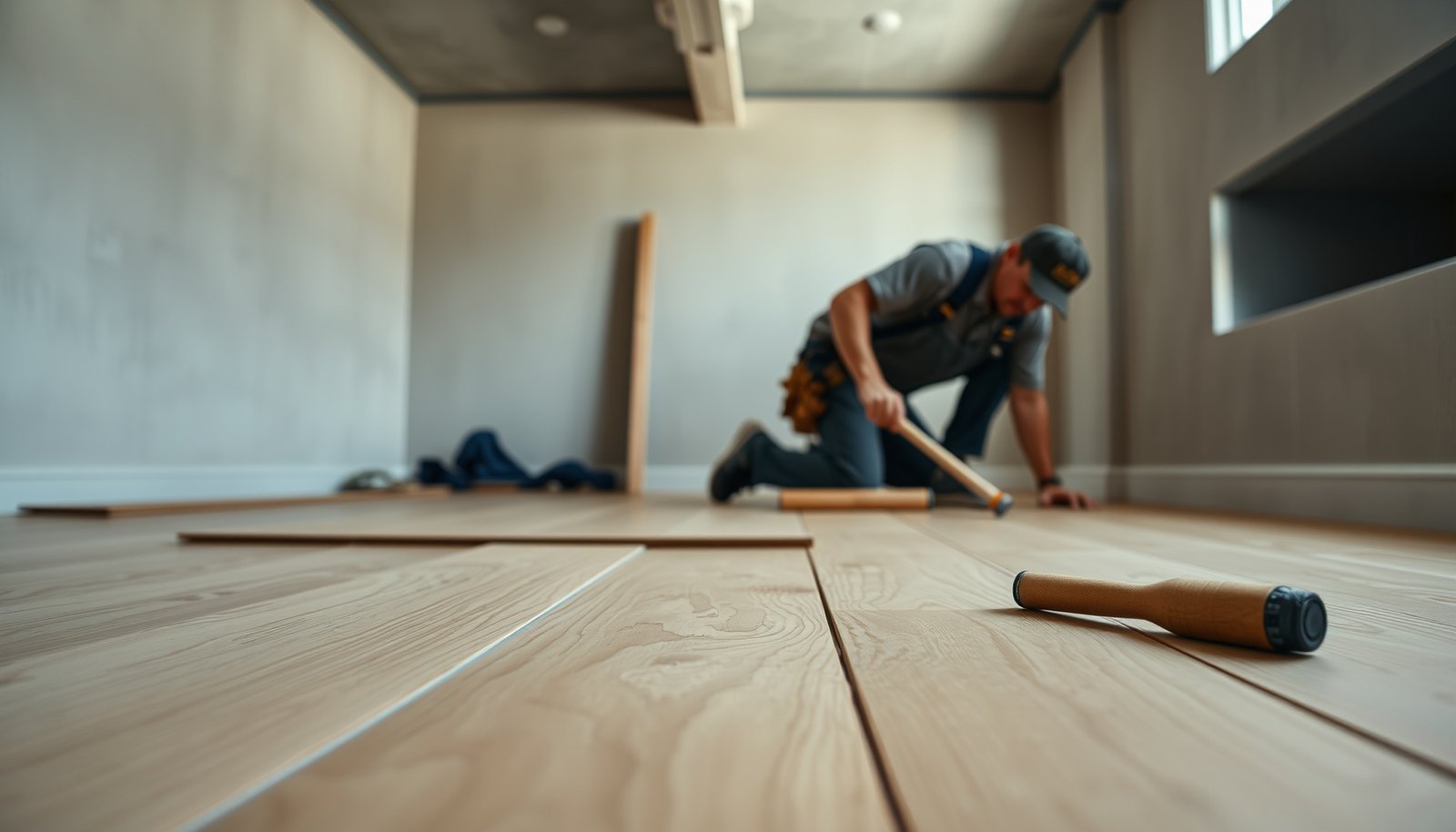 Step-by-step guide on installing basement wide-plank wood floors for a stylish finish.