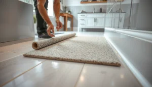 Step-by-step guide on how to install bathroom carpet floors for a cozy and stylish look.