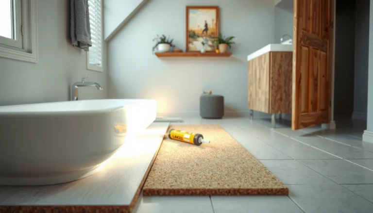 Step-by-step guide on how to install cork floors in a bathroom.