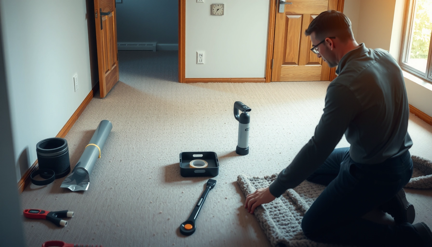 Step-by-step guide on how to install bedroom carpet flooring effectively.