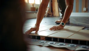 Step-by-step guide for installing ceramic tile floors in a bedroom.
