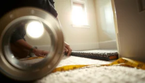 Step-by-step guide on how to install thresholds for carpet floors with tools and materials.