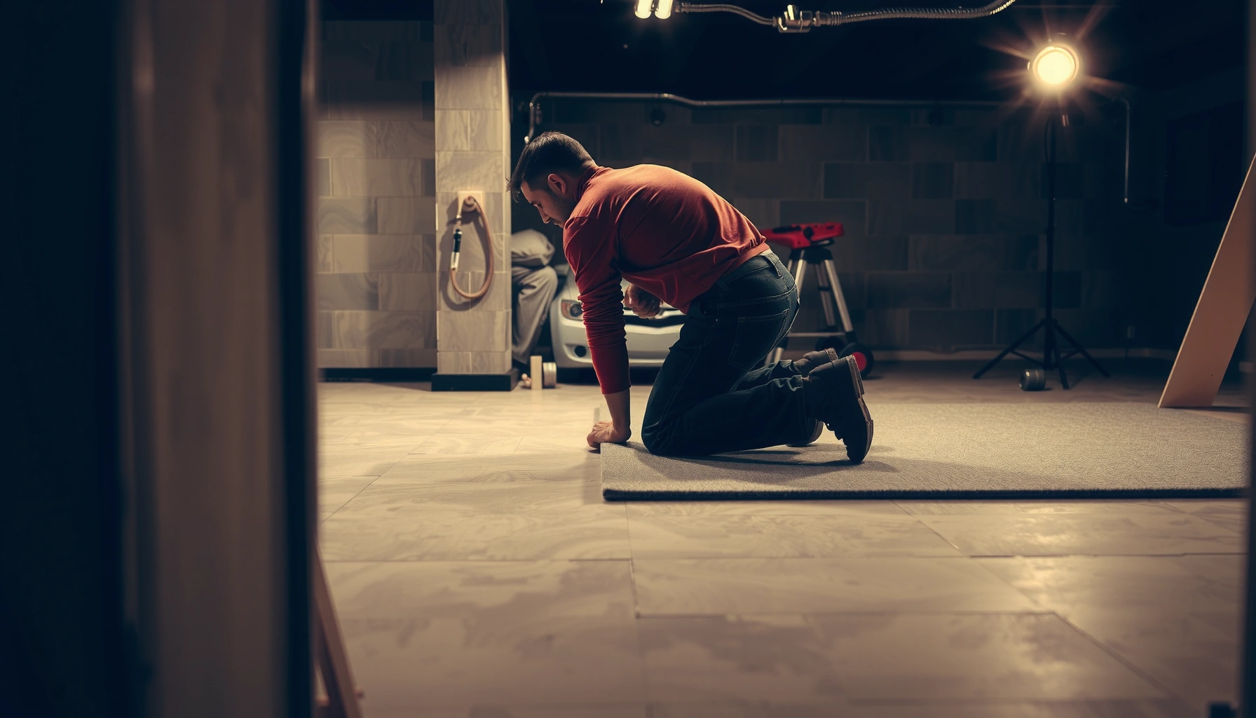 Step-by-step guide to installing carpet floors in a basement for a cozy and stylish look.
