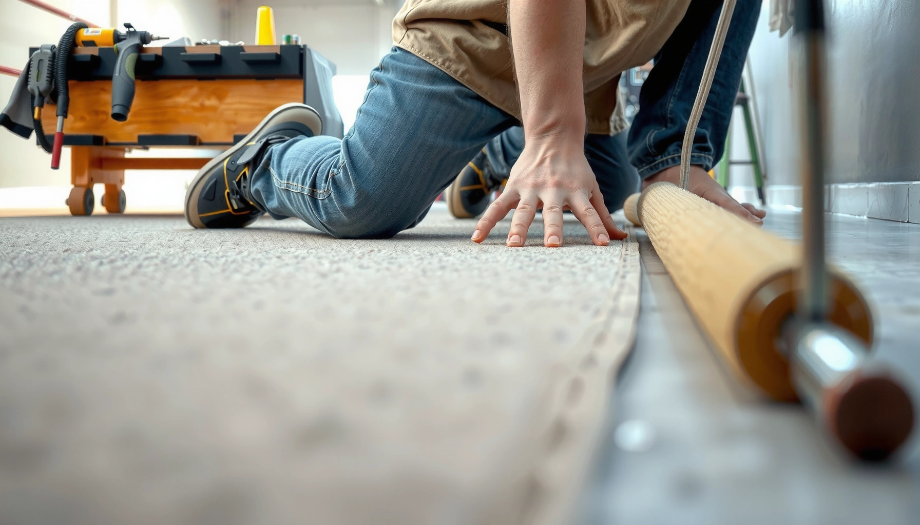 Step-by-step guide on how to install carpet over concrete floors for a comfortable finish.