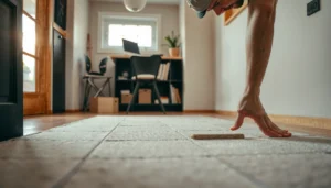 Step-by-step guide on how to install carpet tiles in a bedroom for a stylish look.