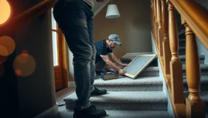 Step-by-step guide on how to install carpet tiles on stairs for a stylish finish.