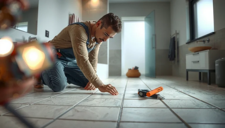 Step-by-step guide to installing ceramic tile floors in a bathroom.
