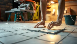 Step-by-step guide on how to install ceramic tile floors in a basement.