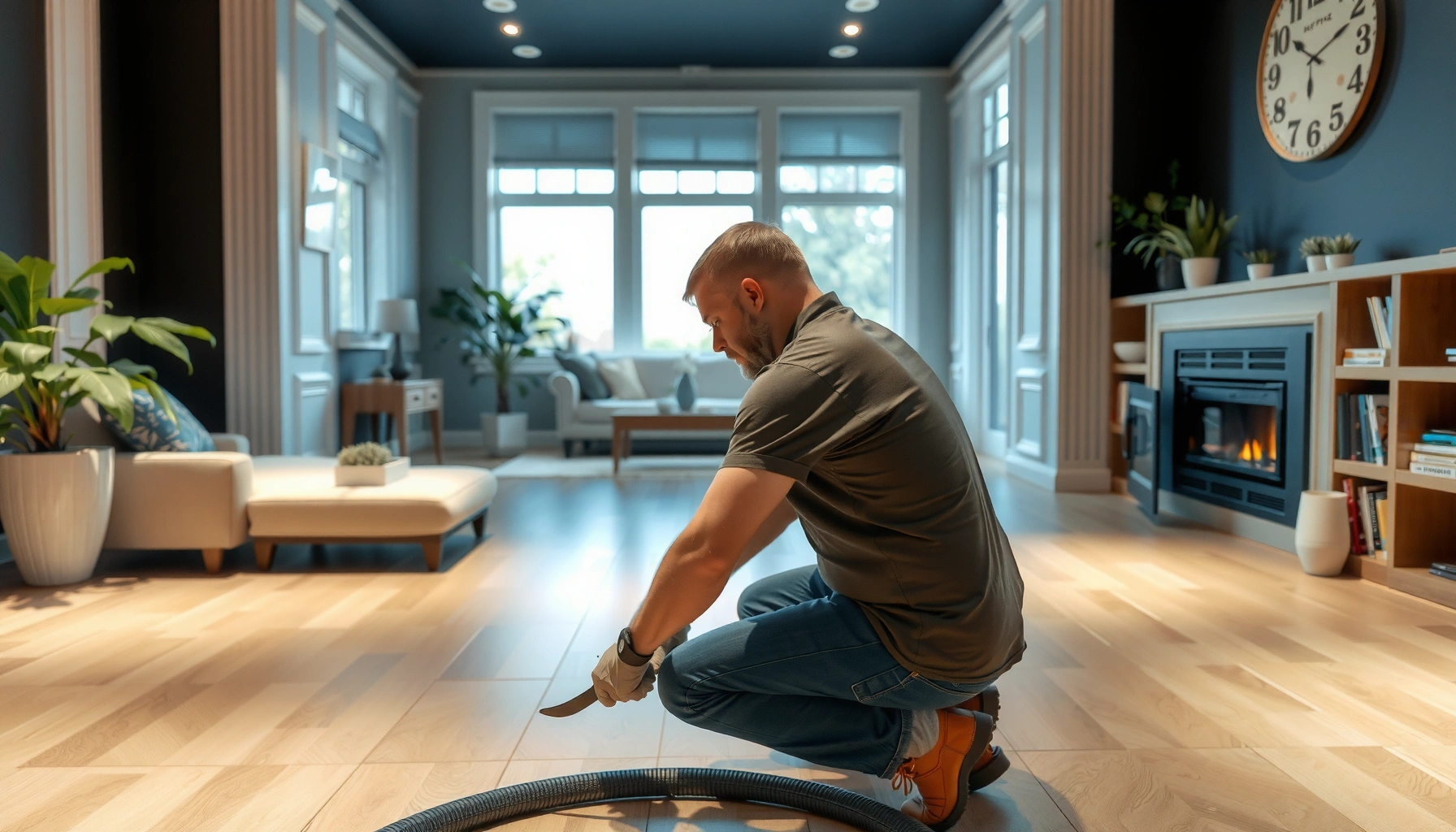 Step-by-step guide on how to install ceramic tile floors in a living room.