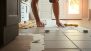 Step-by-step guide on how to install ceramic tile over existing flooring for a seamless finish.