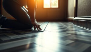 Step-by-step guide for installing thresholds on chevron floors for a polished finish.
