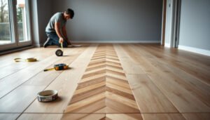 Step-by-step guide on how to install chevron floors with detailed instructions and visuals.