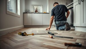 Step-by-step guide on how to install chevron floors over tile for a stylish upgrade.