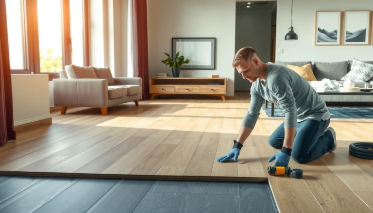 Step-by-step guide on how to install commercial floors in a living room setting