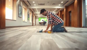 Step-by-step guide on how to install commercial floors without professional help.