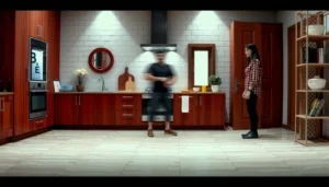 Step-by-step guide on how to install commercial kitchen floors with tools and materials shown.