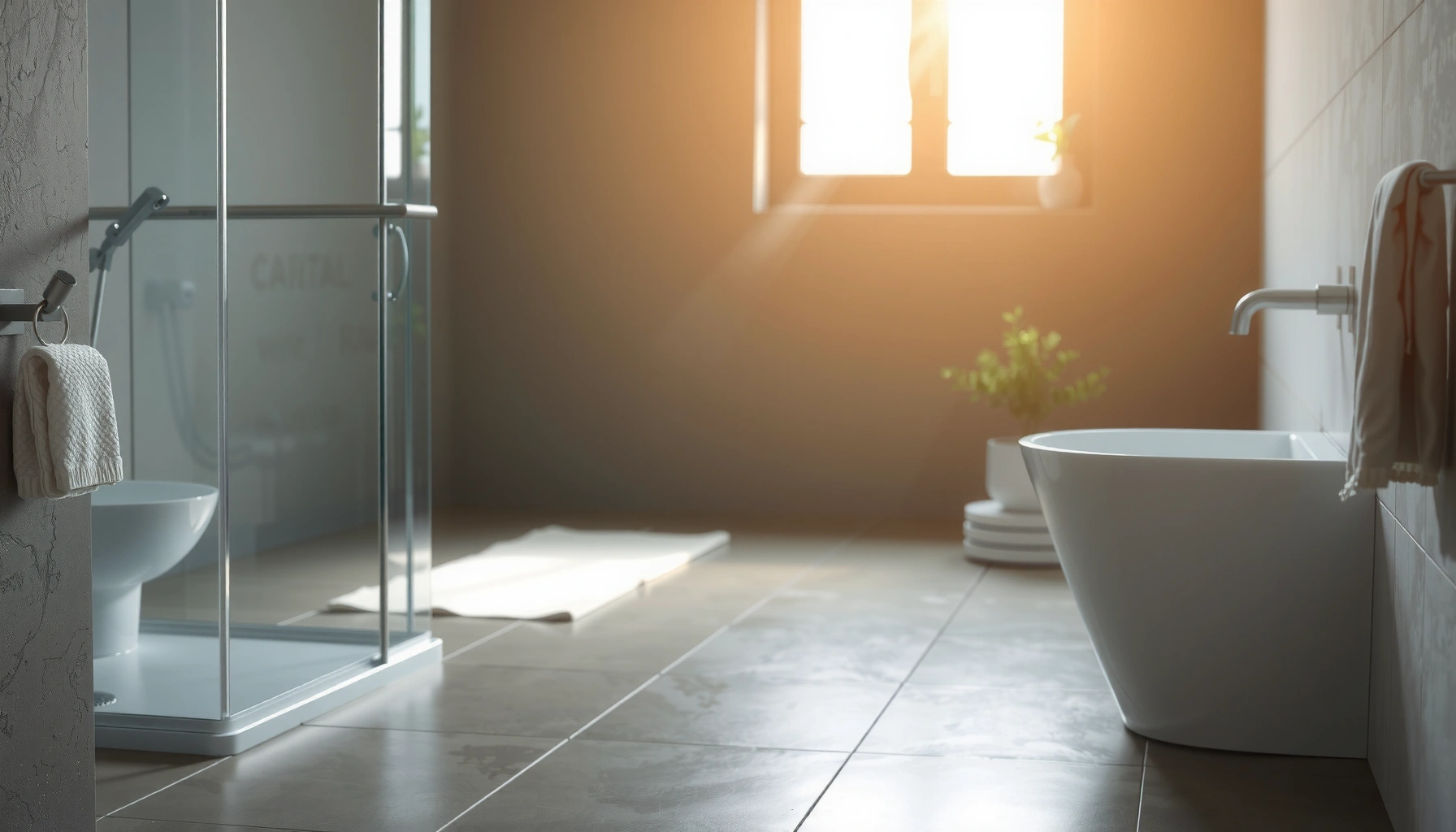 Step-by-step guide to installing concrete floors in a bathroom.