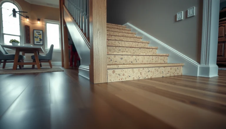 Step-by-step guide on how to install cork floors around stairs for a seamless look.