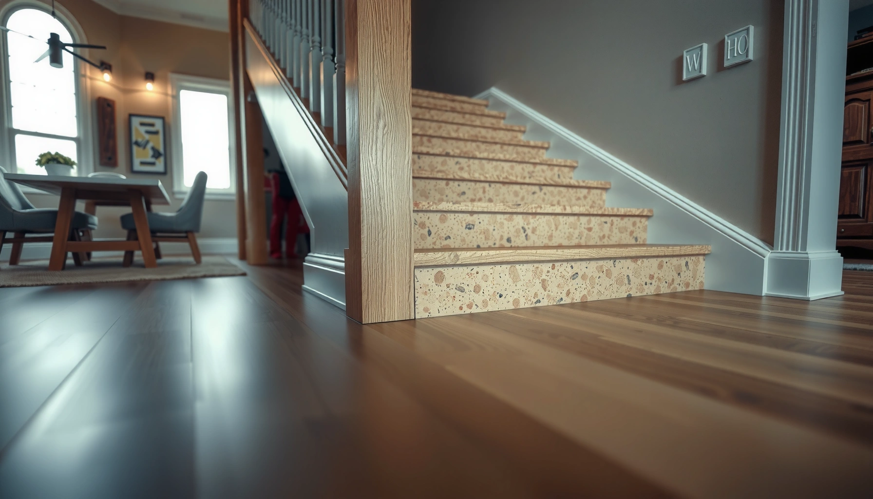 Step-by-step guide on how to install cork floors around stairs for a seamless look.