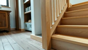 Step-by-step guide on installing engineered wood floors around stairs for a seamless finish.