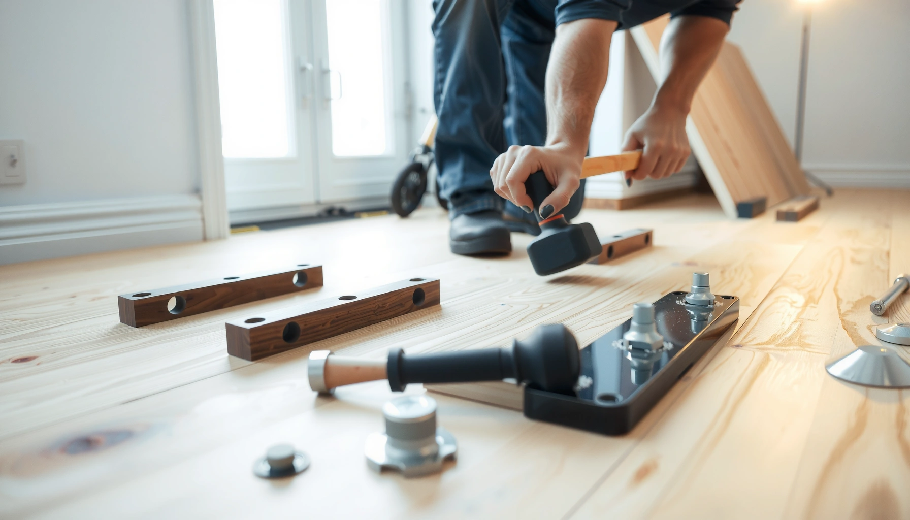 Step-by-step guide to installing engineered wood floors over plywood.