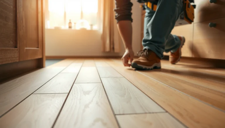 Step-by-step guide on how to install engineered wood floors in a kitchen.