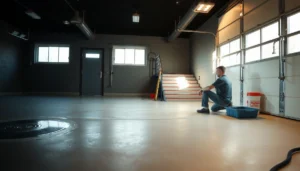 Step-by-step guide on how to install garage floors around stairs for a seamless finish.