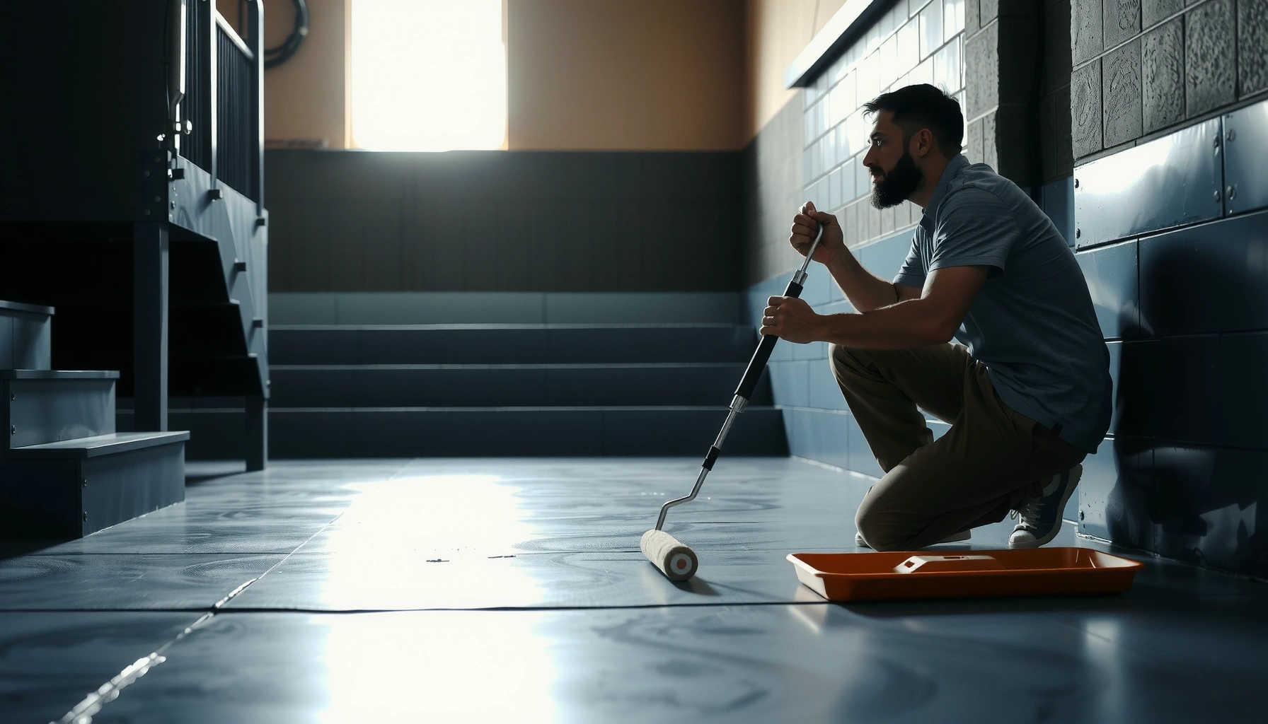Step-by-step guide on how to install garage floors on stairs for a durable finish.