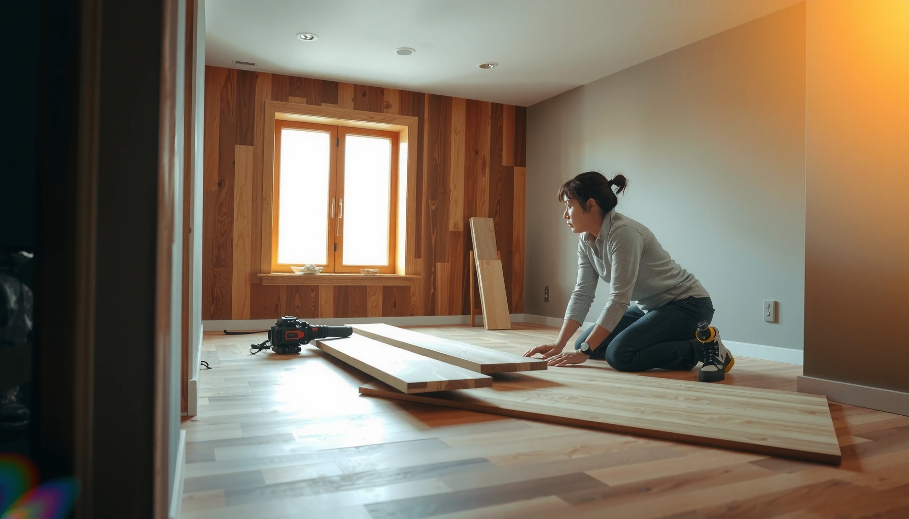 Step-by-step guide on how to install hardwood floors in a bedroom.