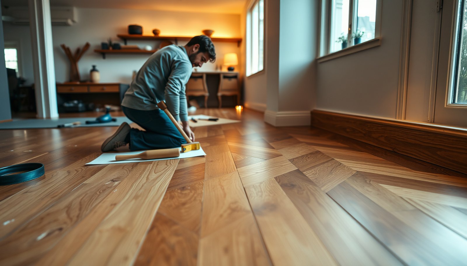 Step-by-step guide on how to install herringbone floors without professional help.