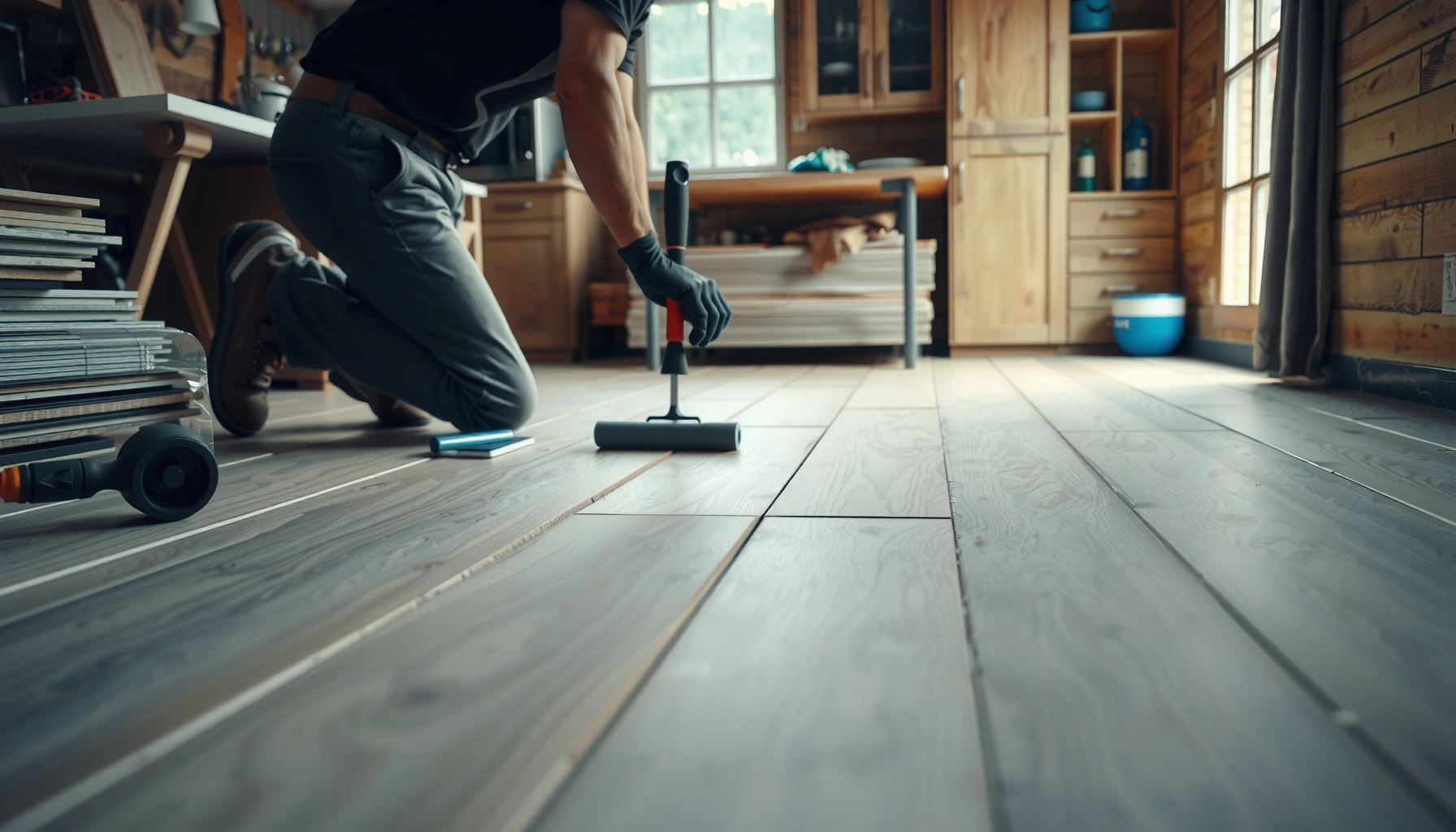 Step-by-step guide on how to install kitchen floors over plywood for a durable finish.