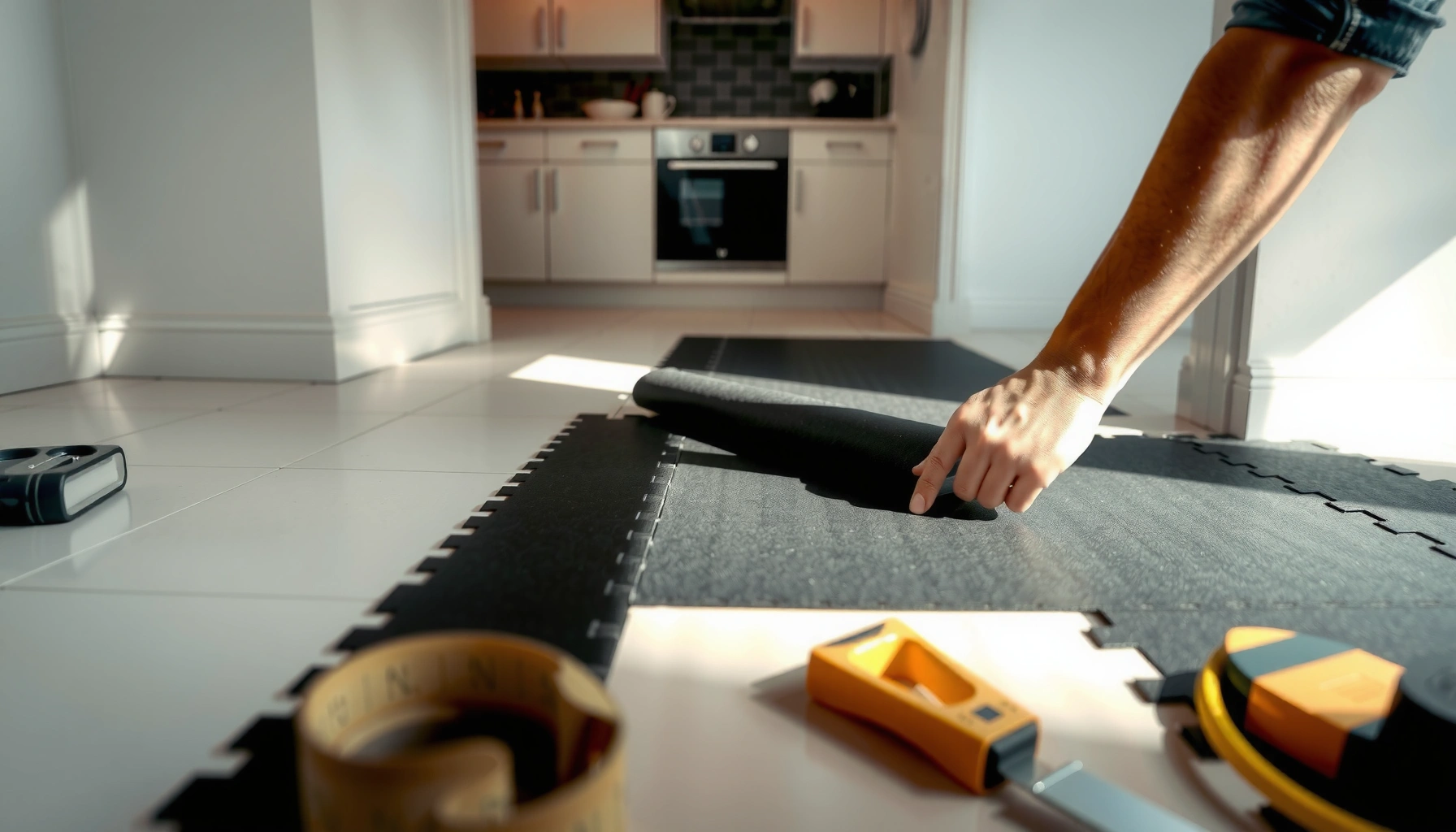 Step-by-step guide on how to install kitchen rubber floors for a durable and stylish finish.