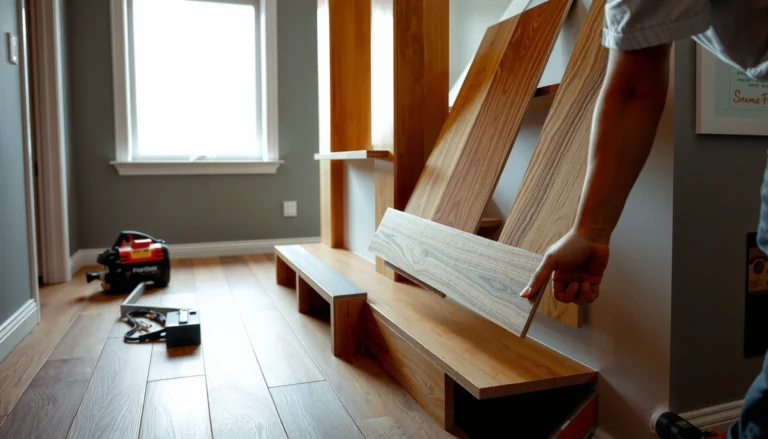 Step-by-step guide on installing laminate flooring around stairs for a seamless look.