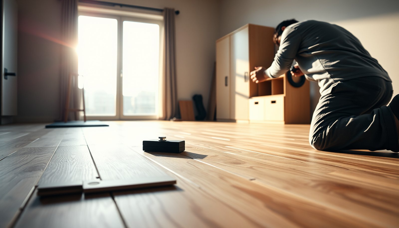 Step-by-step guide to installing laminate floors in a home gym for a stylish workout space.