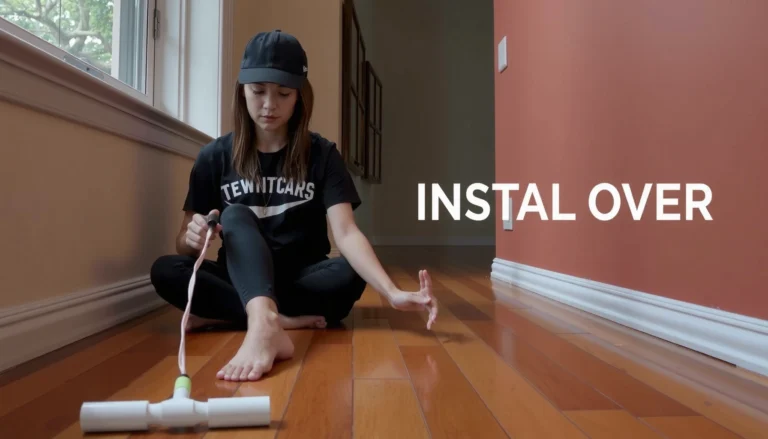 Step-by-step guide on how to install laminate flooring over tile surfaces.