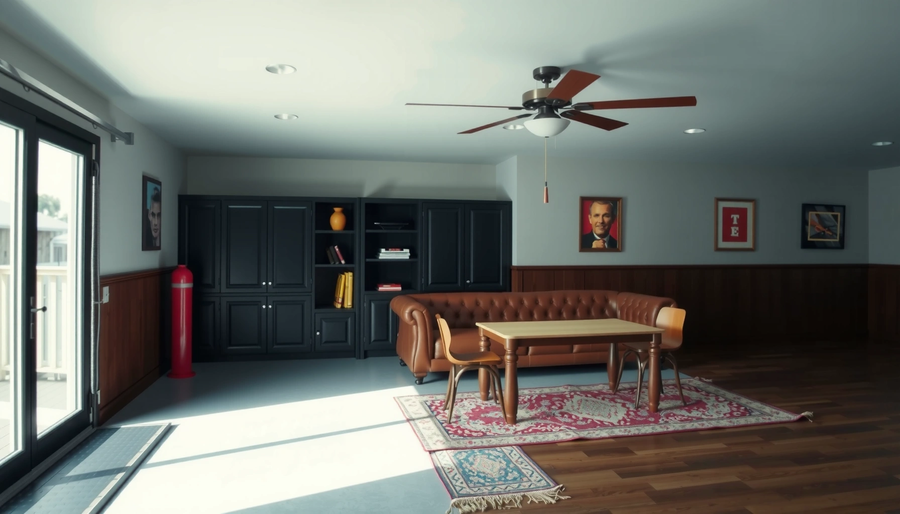 Step-by-step guide for installing living room garage floors with tools and materials.