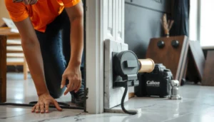 Step-by-step guide on how to install marble floors around doors for a seamless look.