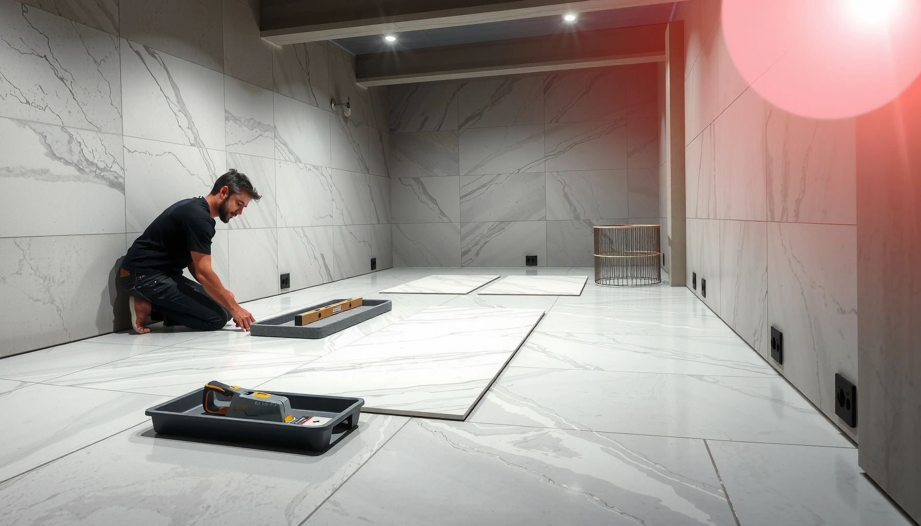Step-by-step guide on how to install marble floors in a basement for a luxurious finish.