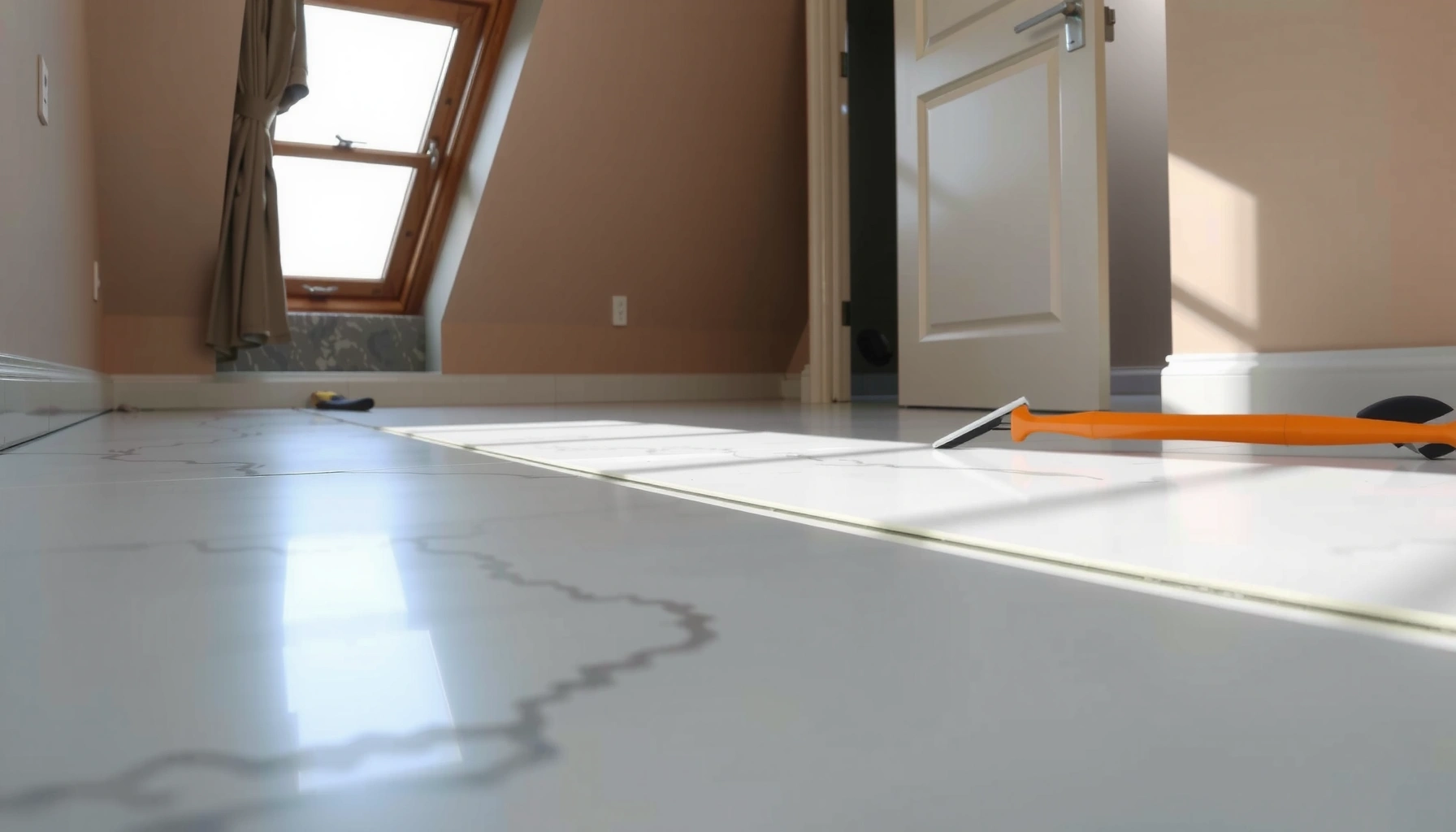 Step-by-step guide on how to install marble floors in a bedroom.