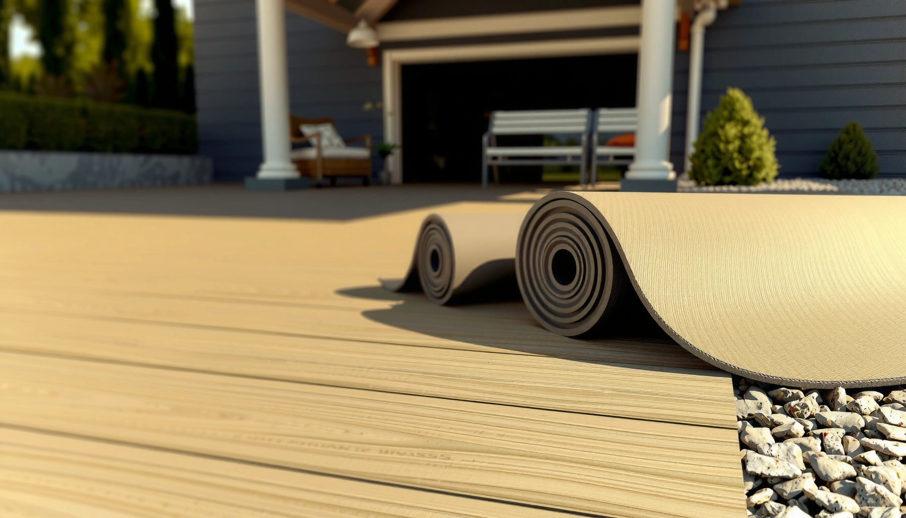 Step-by-step guide on installing underlayment for outdoor flooring.