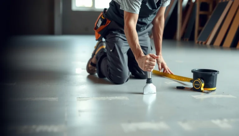 Step-by-step guide for installing flooring over concrete in commercial spaces.