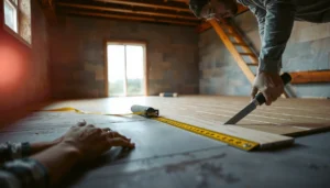 Step-by-step guide on how to install flooring over plywood in a basement.